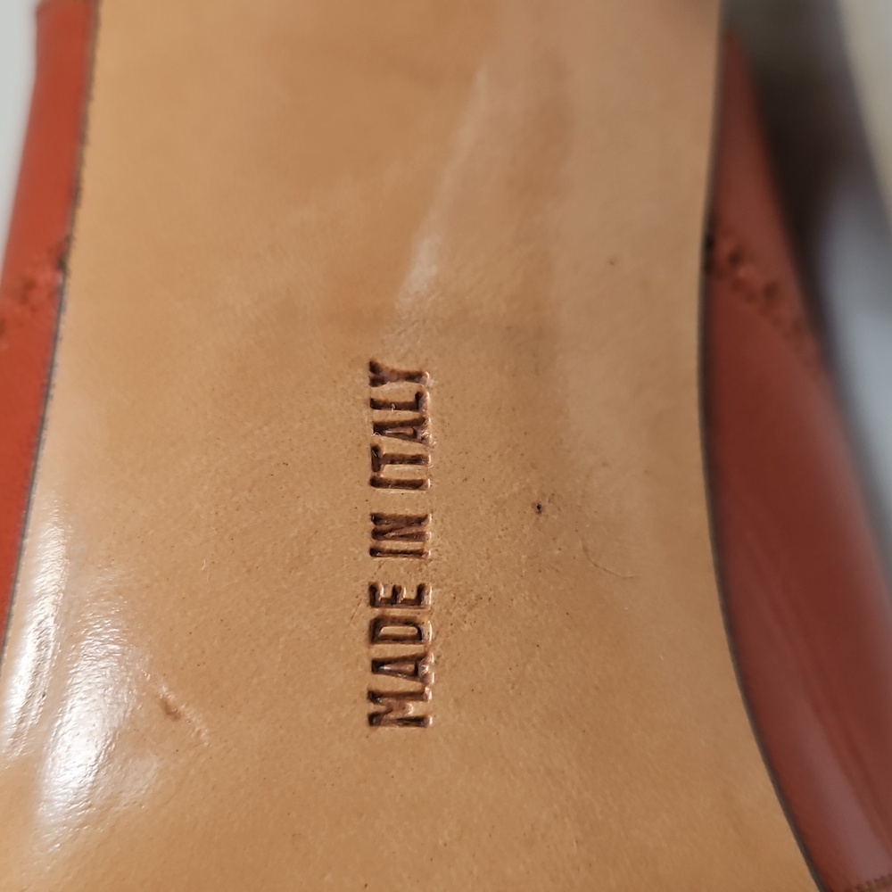 Salvatore Ferragamo Women's Rust Slingback Heels Size 7.5 AA - Picture 12 of 12